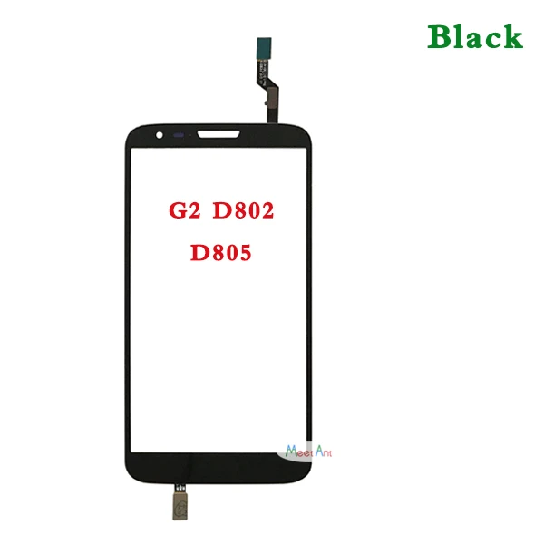 Замена высокого качества 5," для LG G2 D802 D805 и G2 D800 D801 D803 сенсорный экран дигитайзер Датчик внешняя стеклянная панель объектива - Цвет: D802 D805 Black