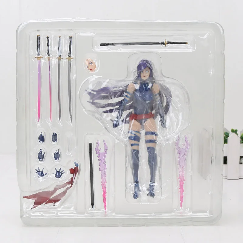 Psylocke no box Revoltech серии Marvel Мстители Endgame Железный человек паук яд Росомаха Капитан Америка Магнето фигурка модель игрушки - Цвет: Psylocke no box