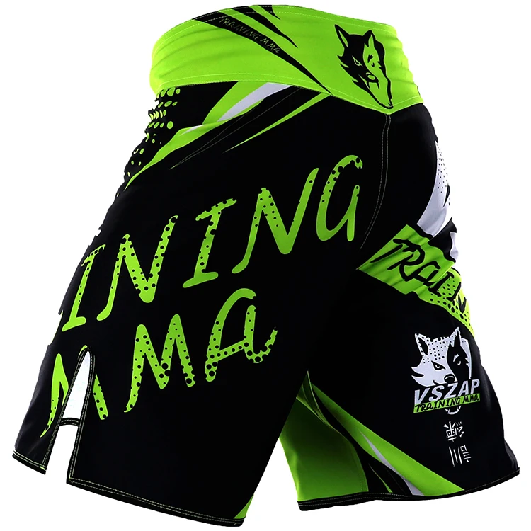 VSZAP MMA мужские шорты Санда Муай Тай повседневные мужские шорты брендовая одежда прострочка промежность эластичная ткань ЗЕЛЕНЫЙ ВОЛК прочный