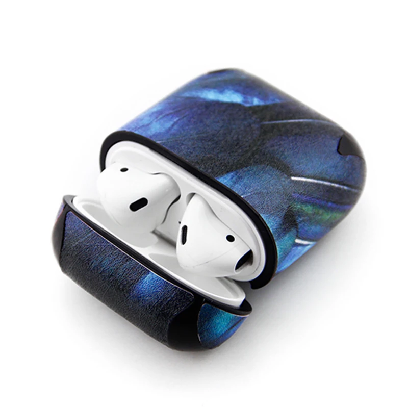 Кожаный чехол для наушников с 3D-принтом для Apple, аксессуары для airpods, защитный чехол, Bluetooth, наушники, украшения, уникальный чехол, подарки