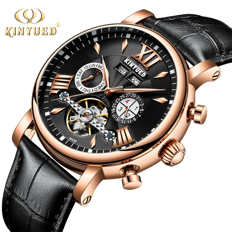 Часы KINYUED мужские с вечным календарем|wristwatch brand|wristwatch menswristwatch mens automatic |