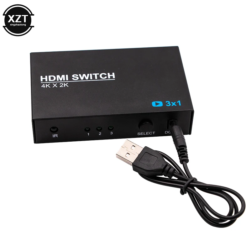 HDMI переключатель 4K x 2K HD 1080P видеопереключатель сплиттер 3 входа 1 выход с ИК