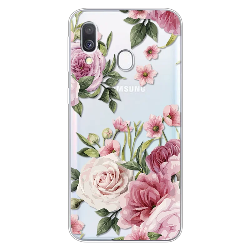 sxfenh Роскошный чехол с цветами для samsung Galaxy A40 A30 A50 A70 A60 A10 чехол модный силиконовый мягкий чехол из ТПУ чехол для телефона чехол s Capa Funda - Цвет: sxfenh