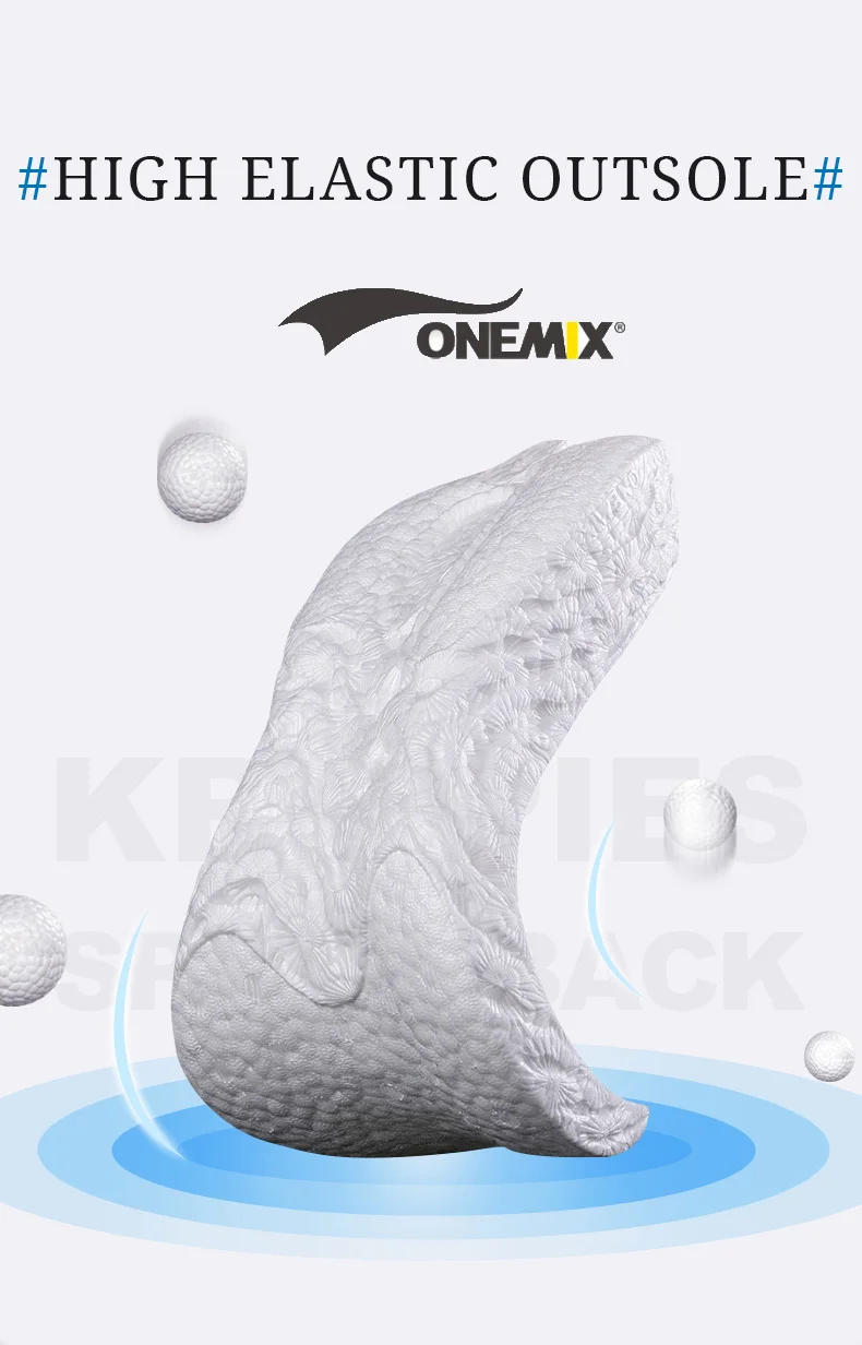 ONEMIX/спортивная обувь для бега белая дышащая Уличная из сетчатого материала
