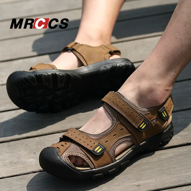 MRCCS/повседневные мужские сандалии хорошего качества большие размеры 38-47 летние
