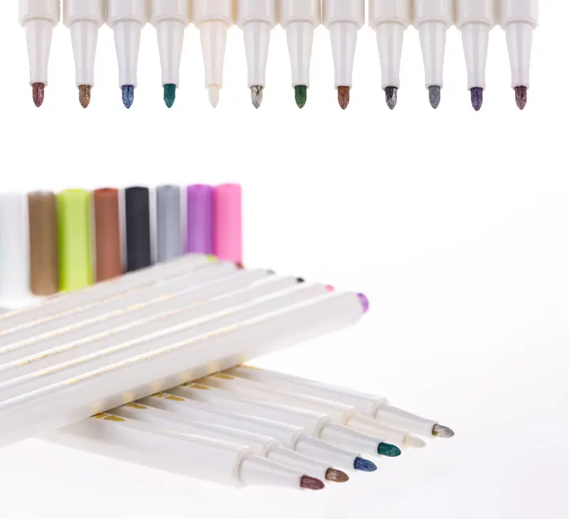 Металлическая Кисть ручка Блеск Искусство Рисование маркером Diy Paiting для изготовления подарочной карты фото художественный блеск ручка Маркер комплект, принадлежности для живописи