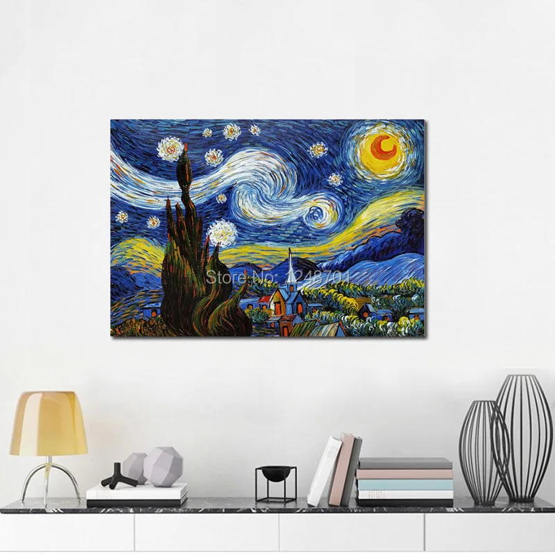 Известная художественная репликация Звездная ночь Ван Гога-качественная