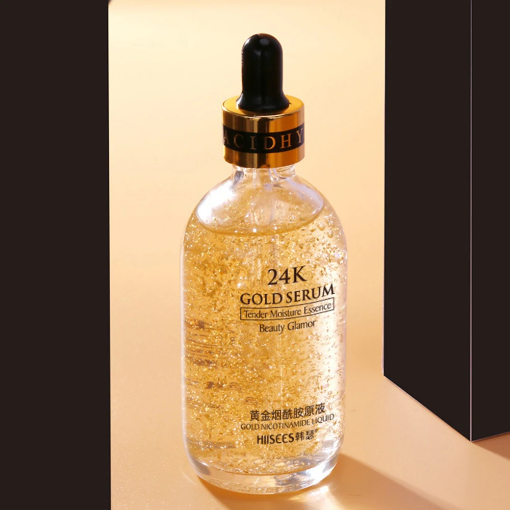 Hllsees 24K Золотая сыворотка нежная увлажняющая эссенция Сыворотка для лица красота