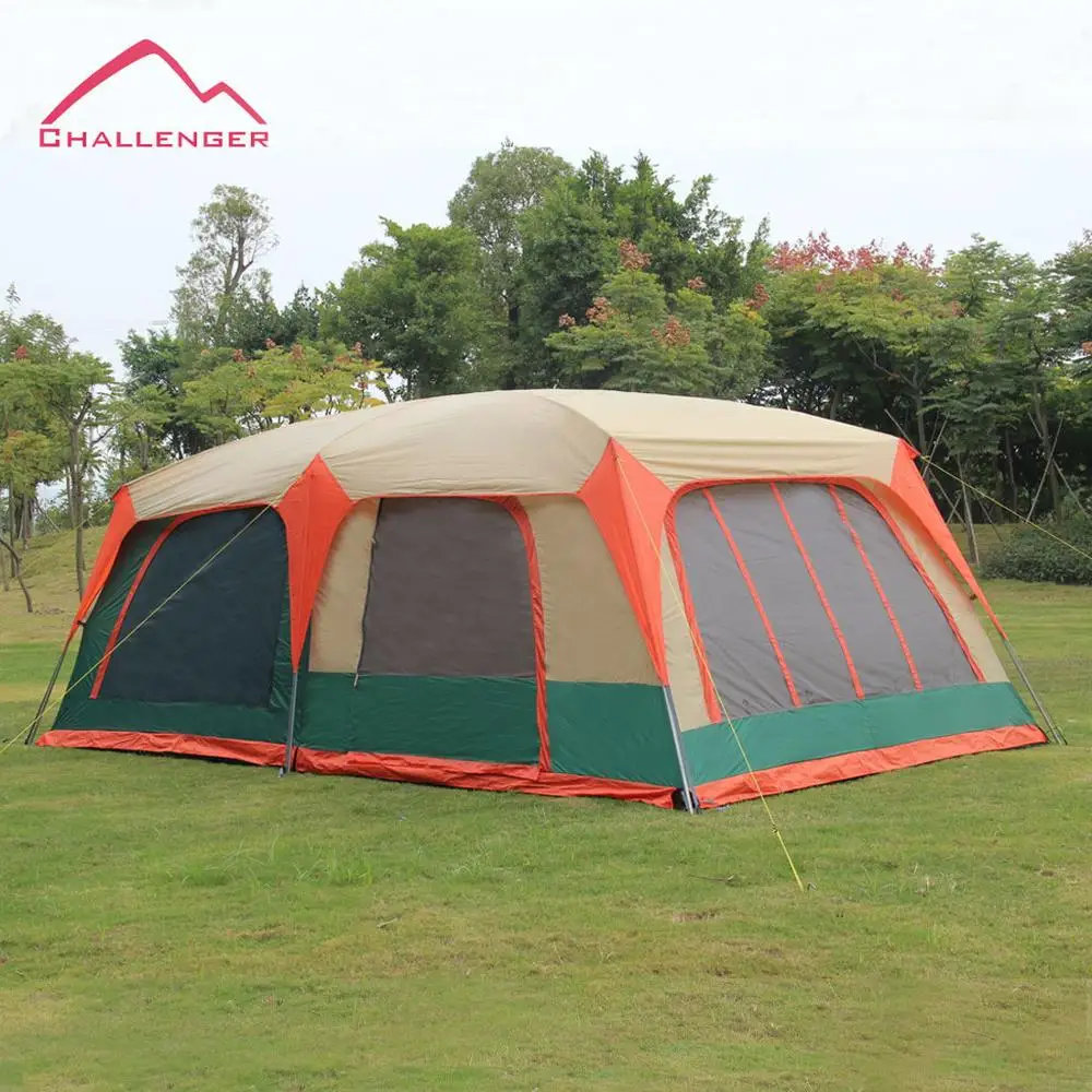 Туристическая палатка на 6/8/10/12 человек двойной ветер дождь|tent double|outdoor tent campingcamping
