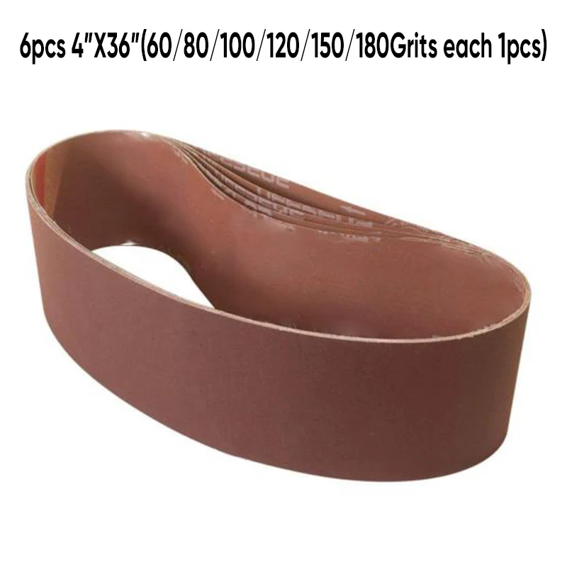 6x 4x 36 Sanding Abrasive Belts 60/80/100/120/150/180 Grit For Sander Grinding | Инструменты