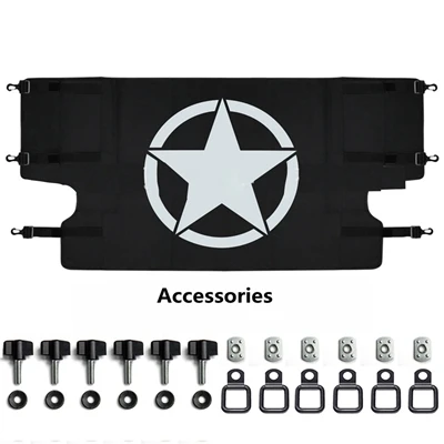 5 stars set Marlaa карго задняя защита багажника багажная Крышка для 07-17 Jeep Wrangler JKU Sports - Цвет: 5 stars set