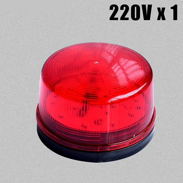 220V X 1pcs Проводная стробовая сирена 12V 24V 220V сигнала Предупреждение светильник флэш-сирена светодиодный потолочная лампа светильник лампа аварийной сигнализации для системы домашней охранной сигнализации - Цвет: 220V X 1pcs