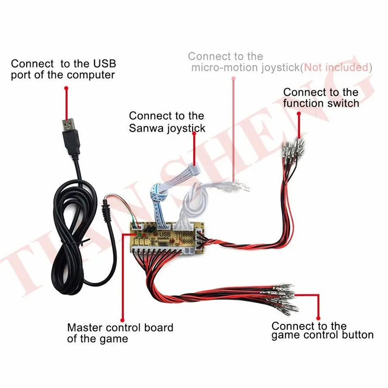 Аркадная игра набор деталей сделай сам для ПК и Raspberry Pi 1/2/3 с ретро пирогом 5
