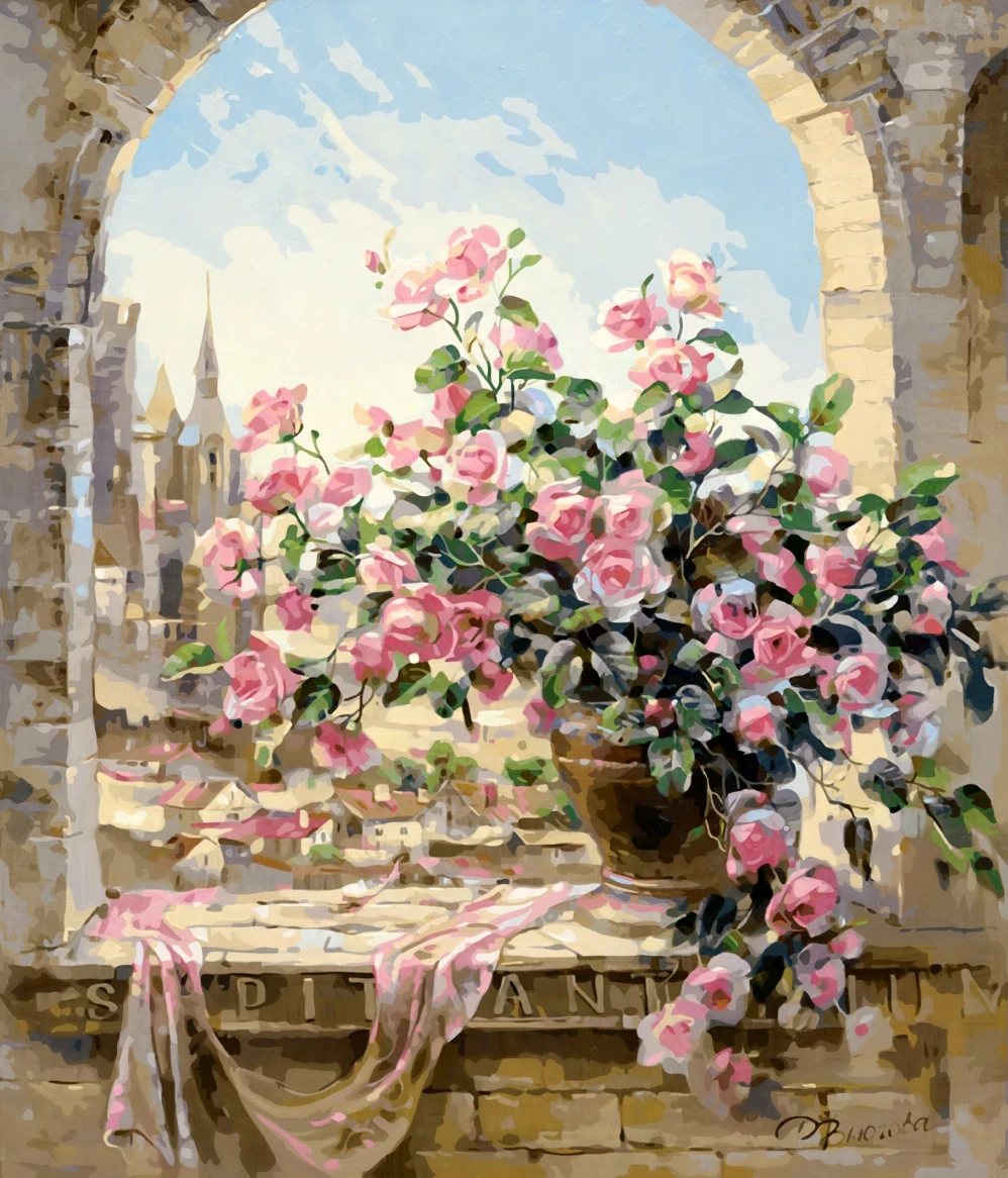 Картина по номерам на окно без рамки 40 х50 см|diy painting|painting diyflower painting |