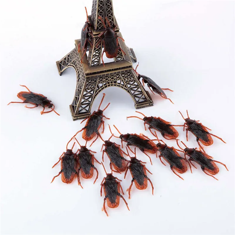 

10pcs/set Funny Prank Trick Joke Special Lifelike Model Fake Cockroach Roach Toy
