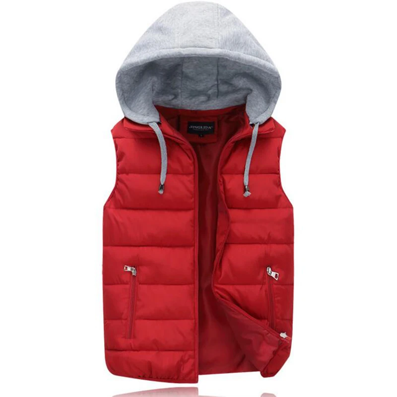 Жилет мужской с капюшоном на молнии х/б|hooded vest men|sleeveless jacketfashion men |