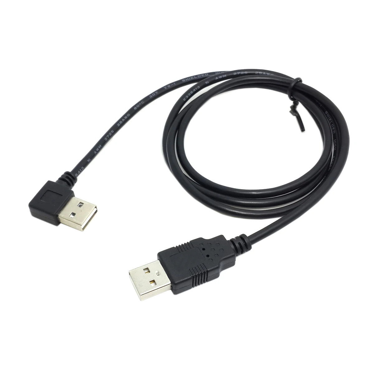 Кабель передачи данных Cablecc CY 100 см USB 2 0 штекер двусторонний дизайн левый и правый
