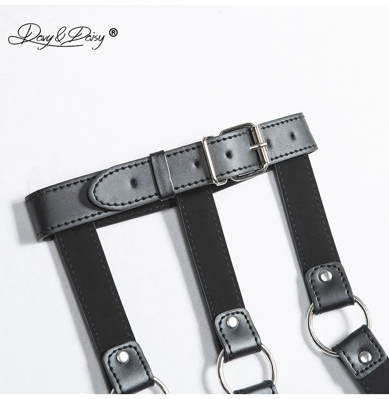 DAVYDAISY женские майки из искусственной кожи с металлической цепочкой, укороченный топ, сексуальное женское белье, Женская Клубная одежда, Эротика, нижнее белье, сексуальные костюмы TA502
