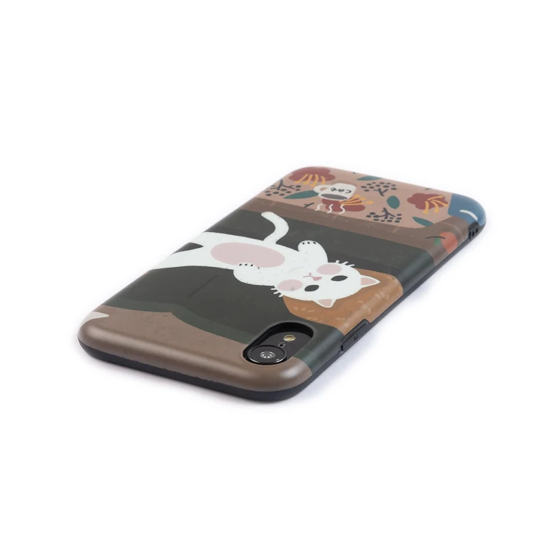 Luxury Brand New Soft Silicone Cover for iPhone case X 10 XS Max XR 7 8 Plus 6 6S Cute Lazy cat Vintage Flower Matte Coque ICON |