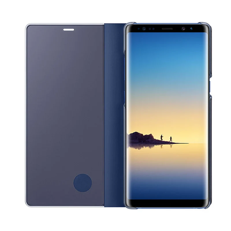 Для samsung Galaxy Note 8 Note8 Clear View стоя чехол флип противоударное зеркало Роскошные 360