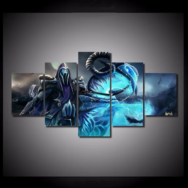 HD печать 5 шт. Dota 2 холст настенная живопись постер Современный домашний декор