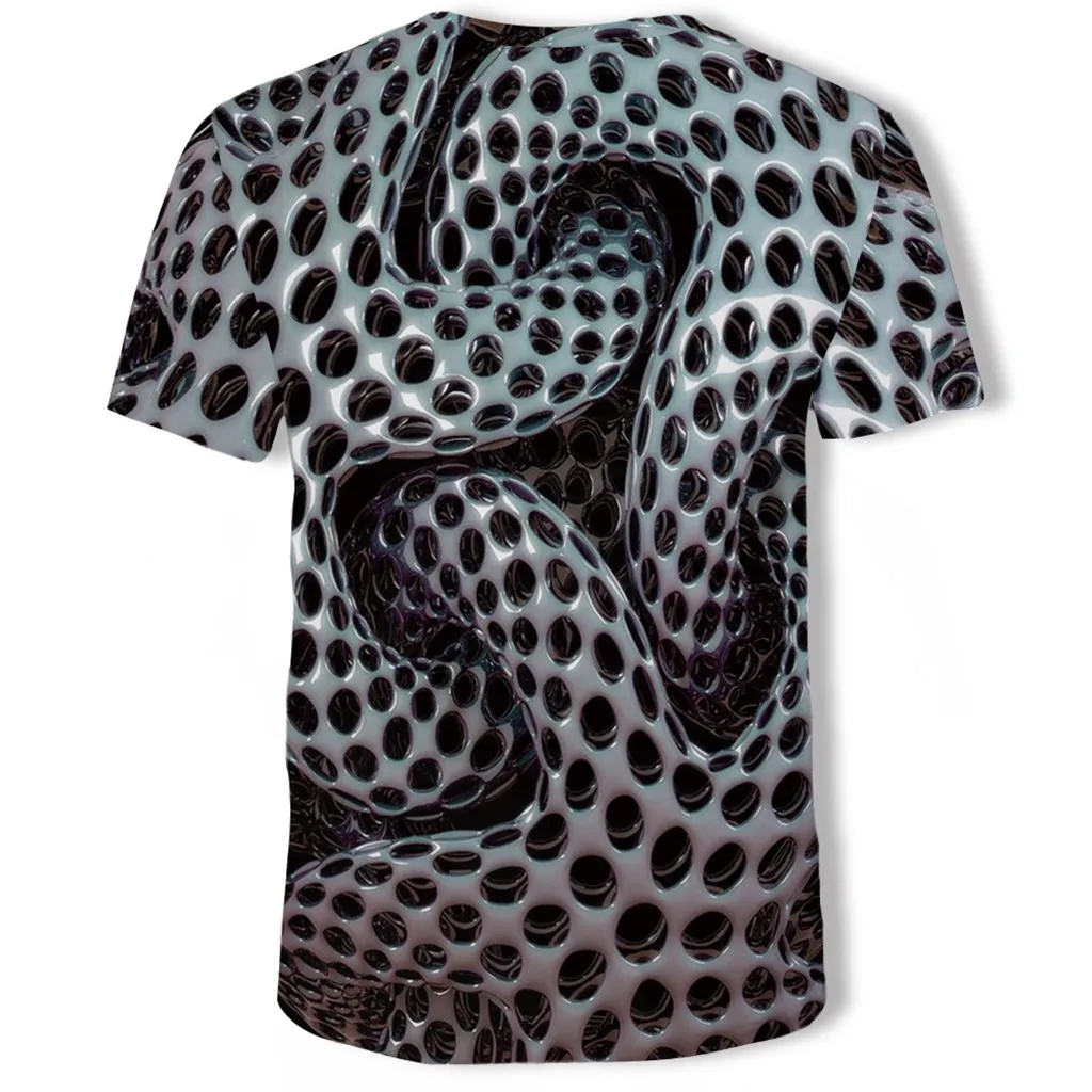 Мужская Повседневная футболка с коротким рукавом 3D Камуфляжный светильник
