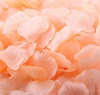 new 2000pcs peach artificial silk rose flower petals wedding table confetti favor bridal party decoration