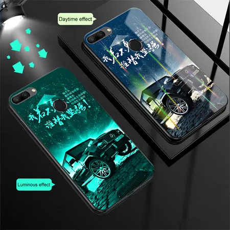 Cat Чехол в виде светящегося стекла для Xiao mi Red mi 6 Pro Note 8 7 5 Pro защитный чехол с закаленным стеклом для Xiao mi Xio mi 6 8 Lite A1 чехол s - Цвет: Cat