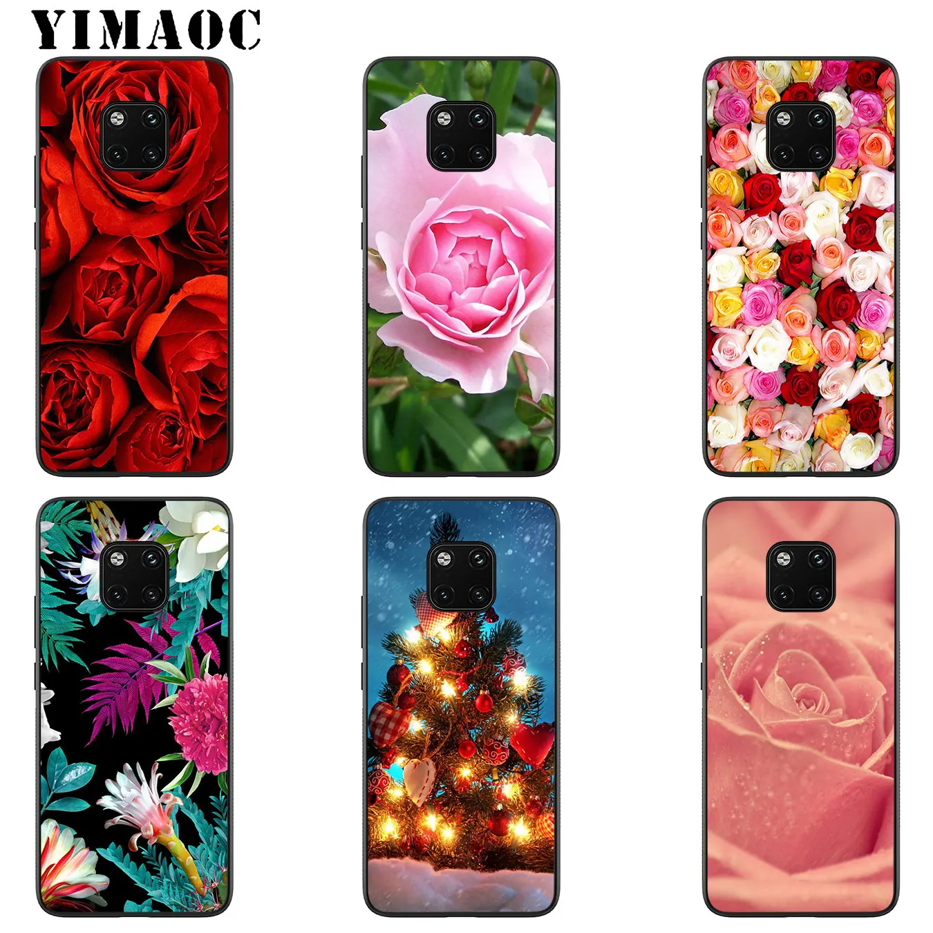 Мягкий силиконовый чехол для телефона YIMAOC на День святого Валентина с розами Huawei