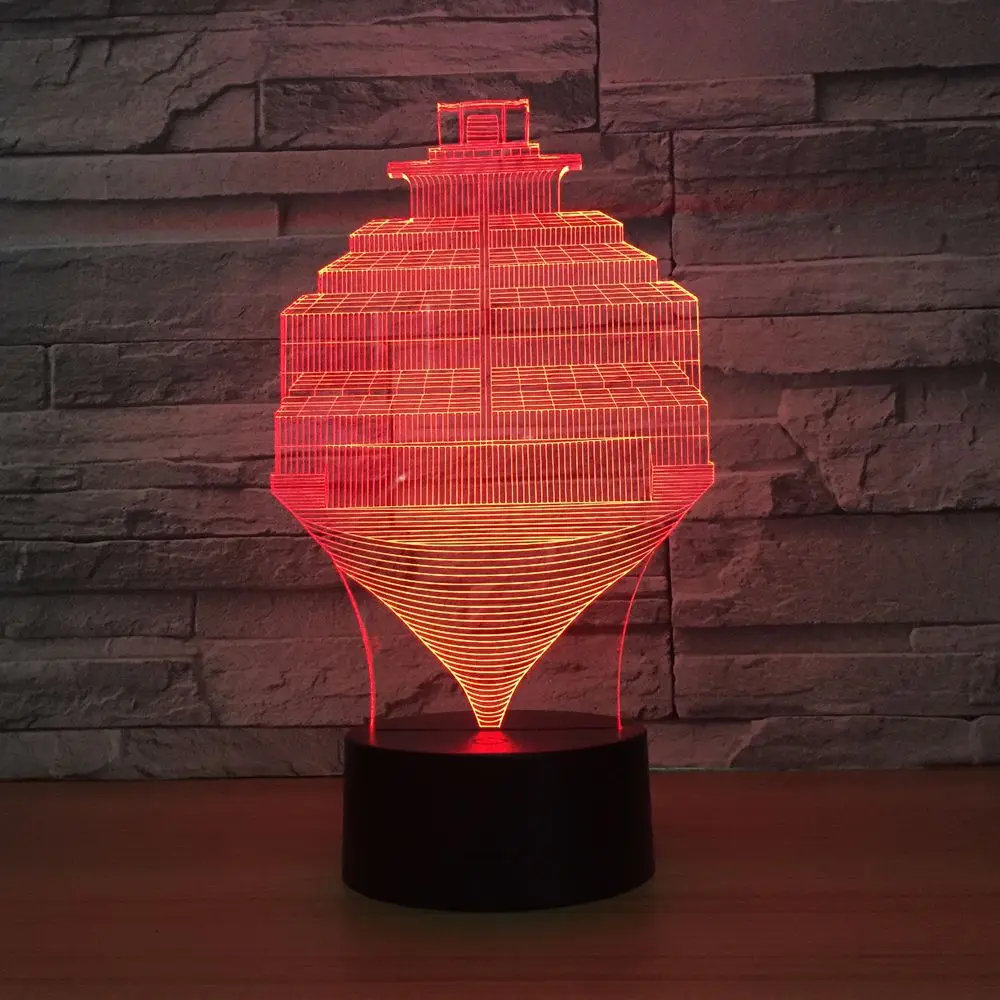 New Gyro 3D Small Night Light Touch Control Colorful Led Kids Lamp Decorative Fixtures Drop Shipping | Лампы и освещение