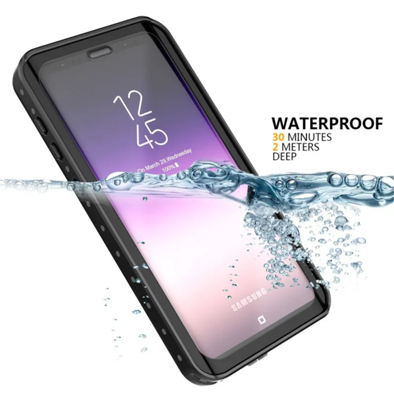 Waterproof Case For Samsung Galaxy S10 Plus Note 8 9 S7 edge S8 S9 plus Transparent Cover iPhone X XS MAX XR 7 6S 6 case |