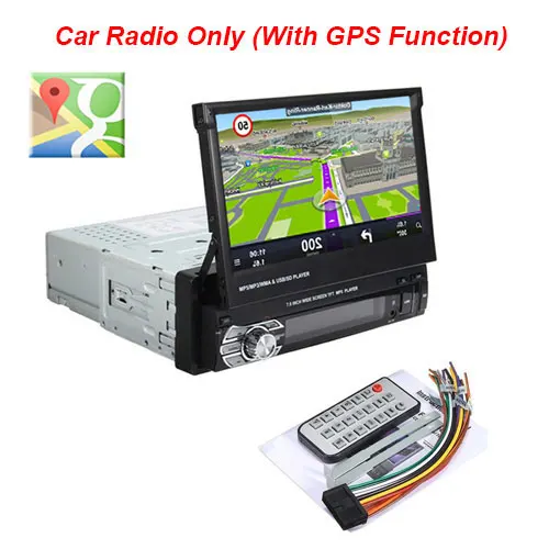 GPS car radio only Camecho один дин радио MP5 плеер gps навигация Мультимедиа Аудио Стерео Bluetooth " HD выдвижной Авторадио AUX-IN/FM - Цвет: GPS car radio only