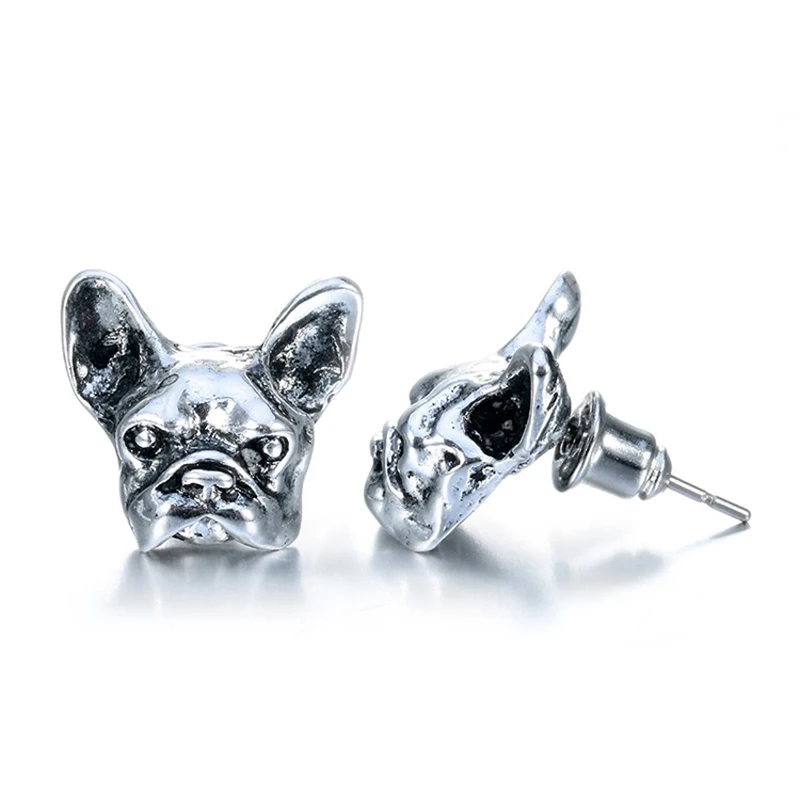 2017 Sell Hot Fashion style Gold-color Silver plated Bulldog animal Stud Earrings high quality jewelry for women | Украшения и