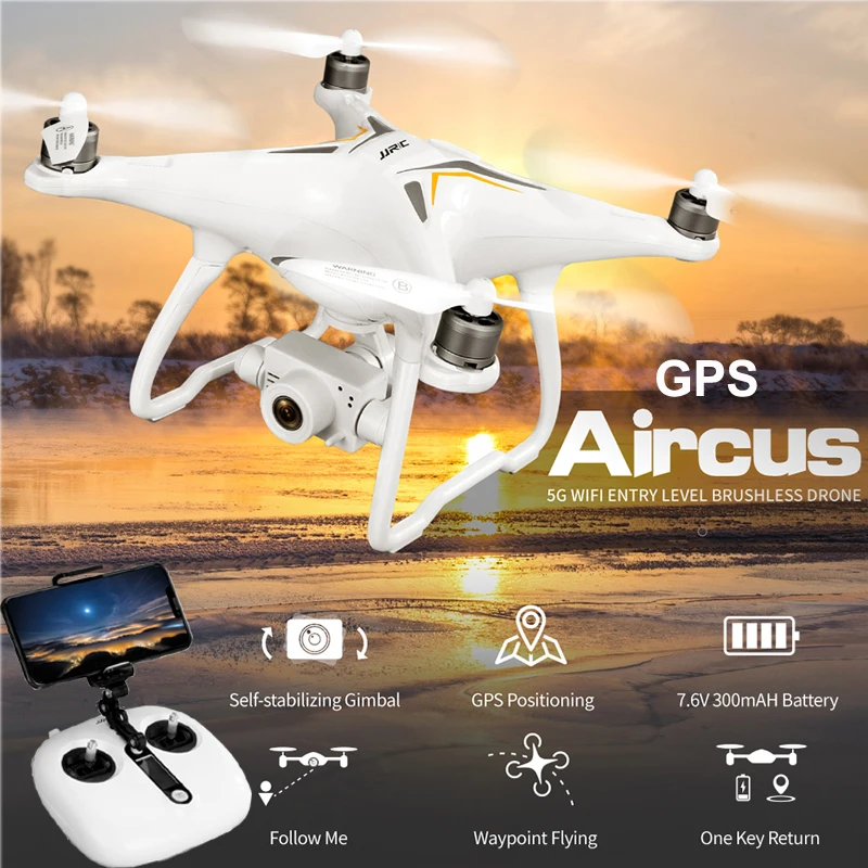 Gps Дроны с камерой HD 1080P широкоугольный объектив регулируемая камера wifi FPV Follow Me