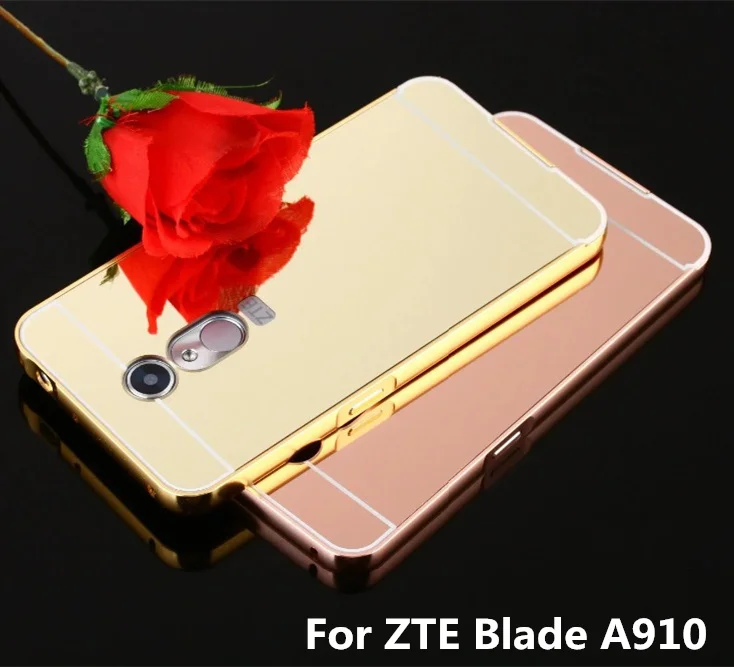 Для ZTE blade A910 случае 5.5 &quotРоскошные Покрытие Зеркало Алюминий металлический