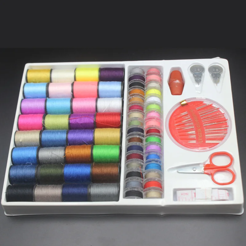 

Multi-function Needles Threads Sewing Kit 64 Color Polyester Line Box Travel Sewing Tools Set Home Essential Accessories
