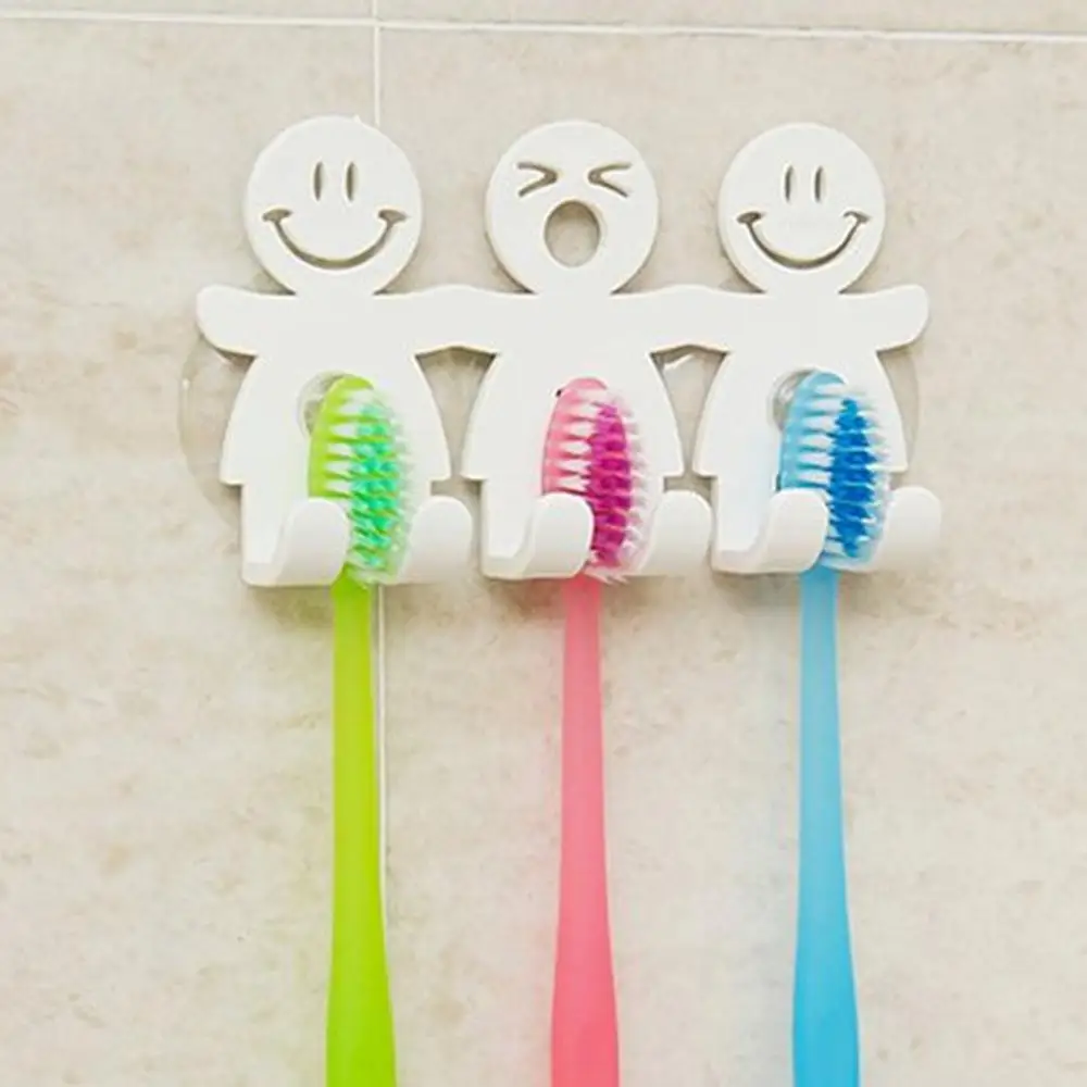 Мультяшный смайлик присоска 5-позиционный держатель для зубной щетки
