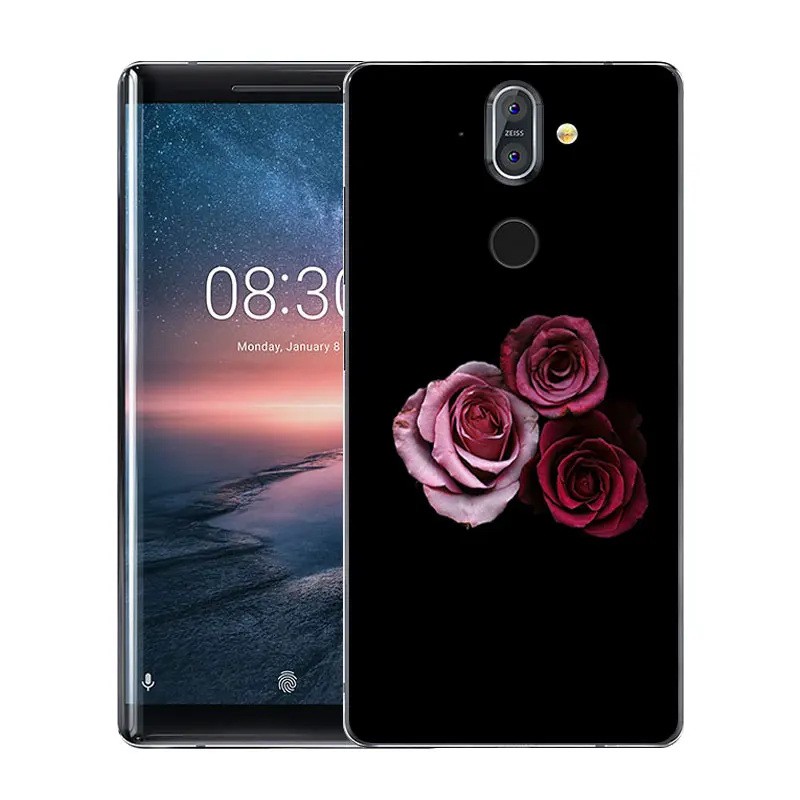 5.5 inch for Nokia 8 Sirocco Back Phone Cover Coconut Printed Luxury Soft TPU Shell Coque Ultra Thin Cases | Мобильные телефоны и
