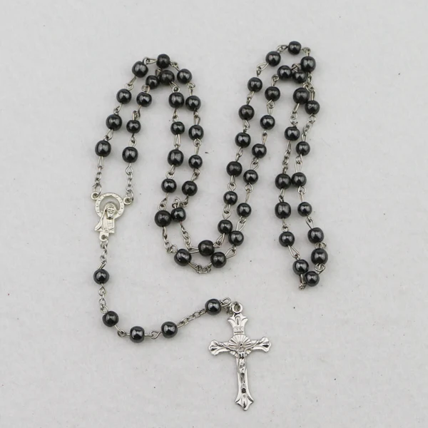 HIGH QULITY CATHOLIC ROSARY CROSS NECKLACE HEMATITE BLACK STONE BEADS WITH JERUSALEM SOIL&ampCRUCIFIX | Украшения и аксессуары