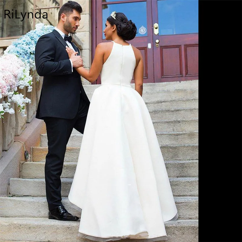 T пляжные свадебные платья 2019 Vestido Noiva Praia простые новые белые реальные фото