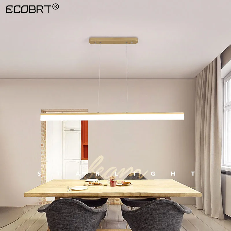 ECOBRT современный черный светодиодный подвесной светильник светильники в Кухня