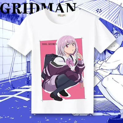 SSSS.GRIDMAN футболки с коротким рукавом Rimuru Takarada Rikka Shinjo Akane Косплей унисекс