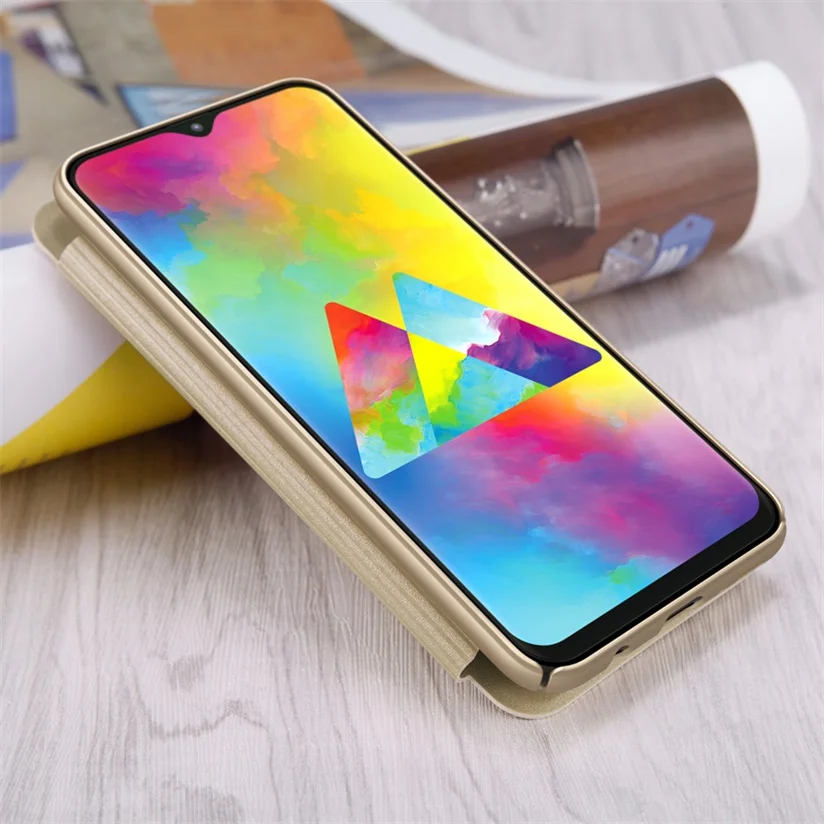 Для samsung Galaxy M20 Чехол книжка NILLKIN Sparkle супер тонкий флип чехол жесткий пластиковый