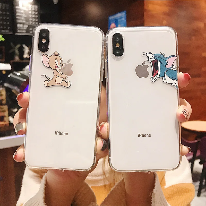 Для iphone 6 7 8 6s 11 Pro Max чехол для iphone X XS XR 7 8 Plus xs max 5 5S se чехол с человеком-пауком прозрачный чехол с принтом Микки