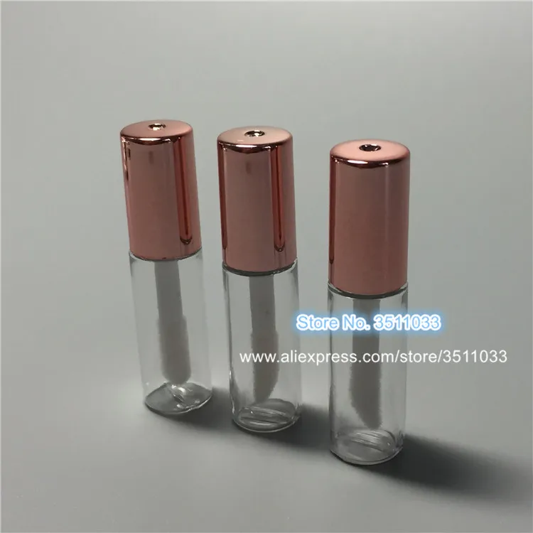 1.2ml 100PCS Rose Gold Empty Lip Gloss Tube Mini Clear Plastic Liquid Lipstick Container Round Black Silver | Красота и здоровье