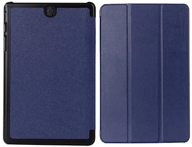 PC-Dark Blue Стенд кожаный чехол для samsung Galaxy Tab A 9,7 дюймов SM-T550 SM-P550 SM-T555 SM-P555 планшет защитный Smart Cover+ стилус пленка - Цвет: PC-Dark Blue