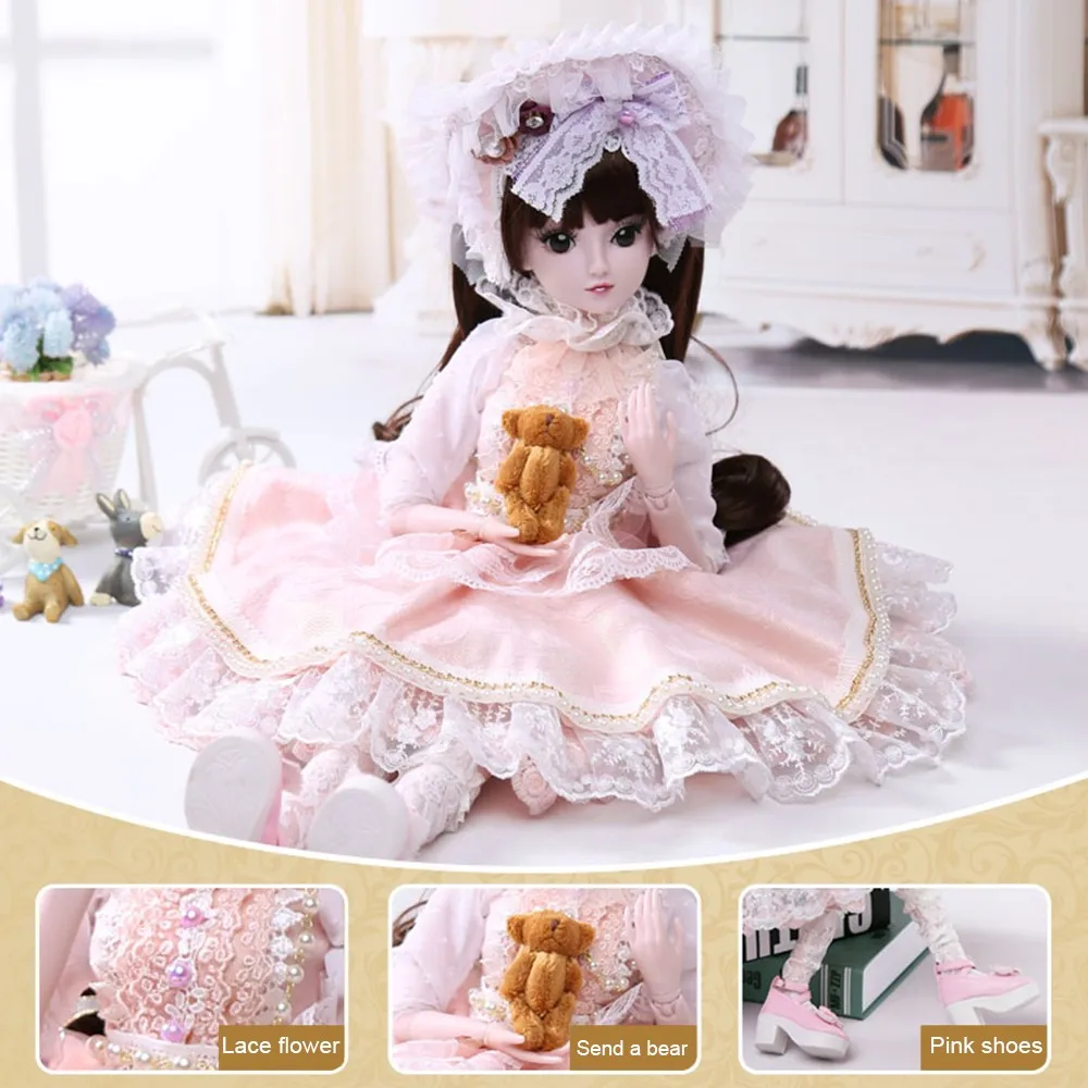 1/3 BJD кукла 60 см/23 6 дюйма Высота 19 шариковых шарнирных кукол (парик + обувь одежда