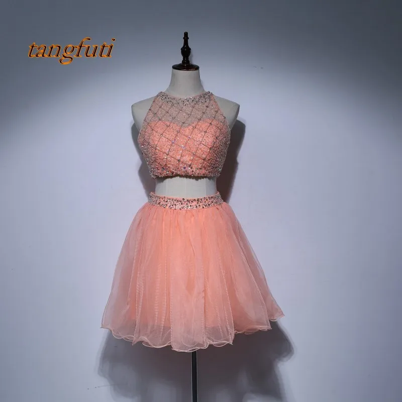 Роскошные Короткие платья для выпускного вечера 2018 дешевые с кристаллами