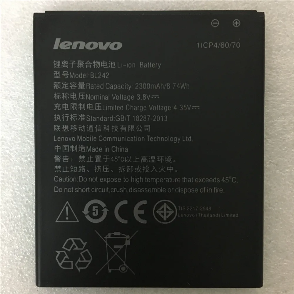 Для lenovo A6010 батарея высокого качества 2300 мАч BL242 запасная батарея для lenovo A6010 Plus мобильный телефон