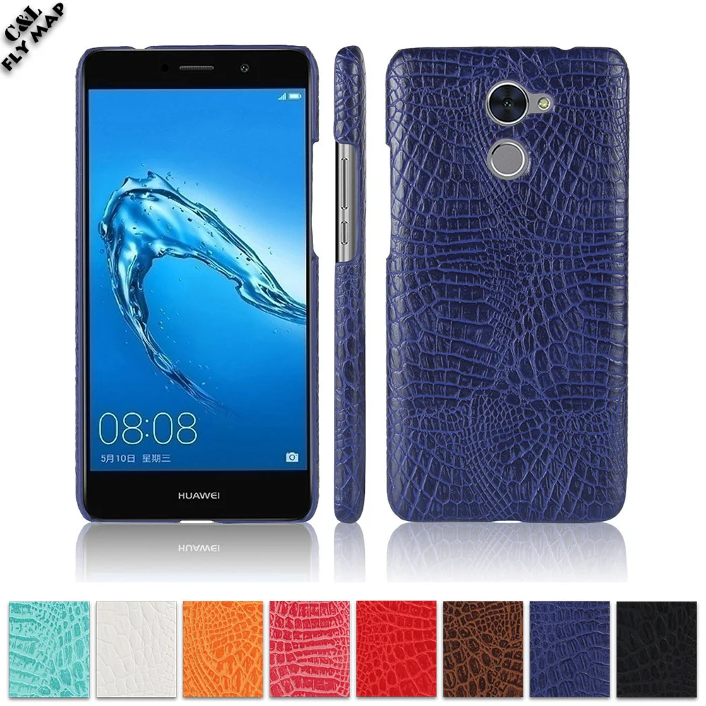 Крокодиловый Чехол для Huawei Y7 Prime 2017 TRT LX1 Жесткий ПК Защитный чехол телефона Y 7 Y7Prime